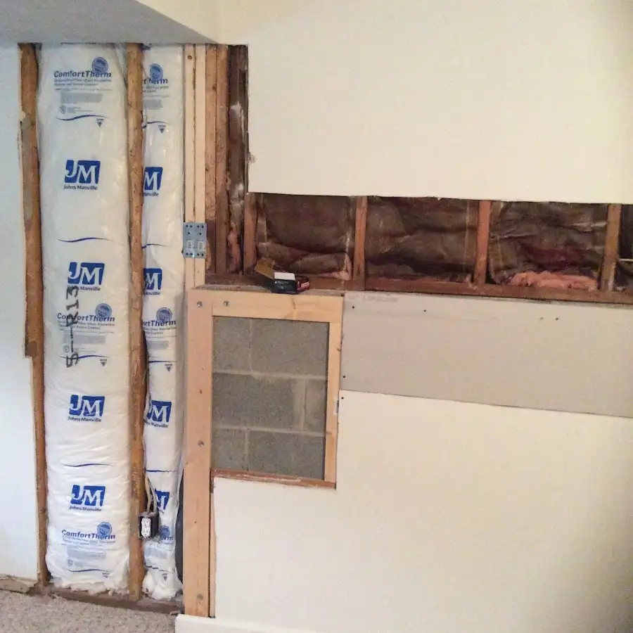 Wall insulation replacement during Contents Cleaning & Restoration in Munhall